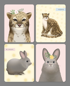 手绘卡通动物图片