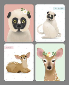 手绘卡通动物图片