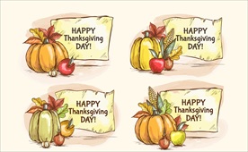 感恩节南瓜标签