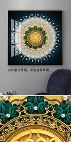 欧式花纹树叶装饰画