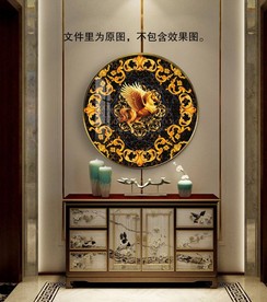 金色欧式花纹装饰画