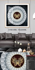 欧式叶子花纹装饰画