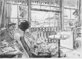 詹姆斯提索素描速写作品