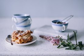 泡芙奶油泡芙烘焙图片