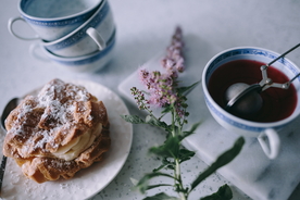 泡芙奶油泡芙烘焙图片