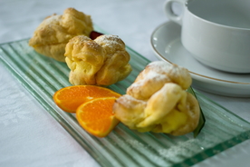 泡芙奶油泡芙烘焙图片