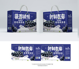 水果新鲜蓝莓包装箱包装礼盒设计