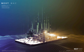 网络科技城市合成背景图片