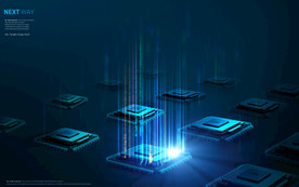 网络科技城市合成背景图片