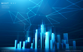 网络科技城市合成背景图片