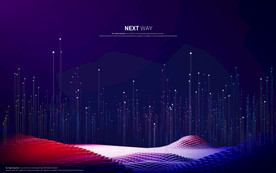 网络科技城市合成背景图片