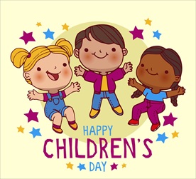 可爱儿童节笑脸男孩女孩