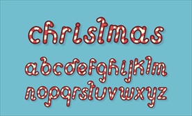 圣诞节糖果字母