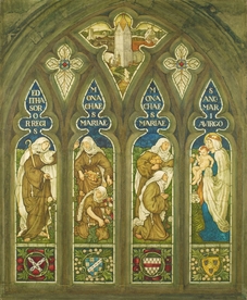 手绘复古宗教插画