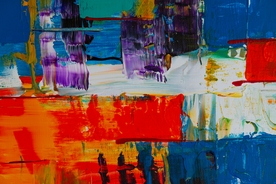 手绘抽象插画色块