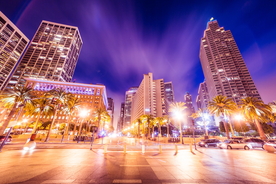 城市魅力夜景灯光图片