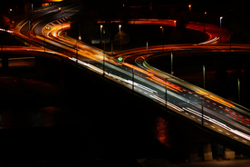 道路公路拖尾拖影图片