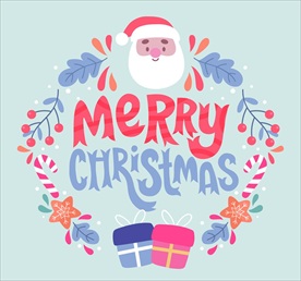 圣诞老人装饰艺术字