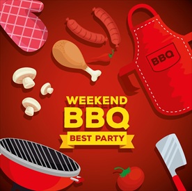 周末烧烤派对海报
