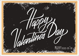 情人节快乐粉笔画