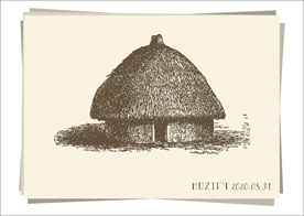 圆顶草屋 素描画