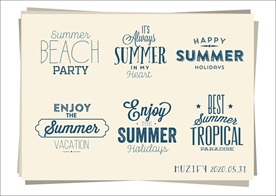 6款入夏日做旧标签