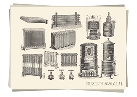 13款入老式散热器 素描画