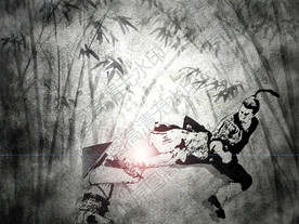 江湖武侠水墨决斗