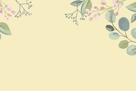 手绘插画黄色清新背景