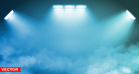 蓝色舞台 聚光灯