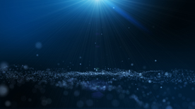 深蓝色辉光尘埃粒子抽象背景