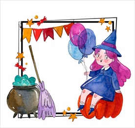 南瓜上的女巫框架