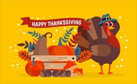 感恩节火鸡和食物