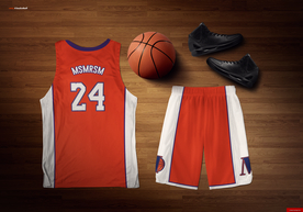 篮球服装样机