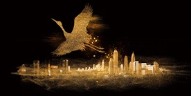 地产高端黑金风开盘背景