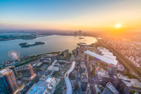 湖景 城市 繁华