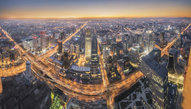 城市繁华道路夜景