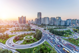 地产道路繁华城市
