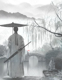 古风男女在水一方