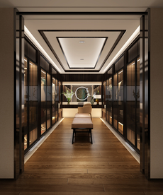 轻奢风格衣帽间室内效果图