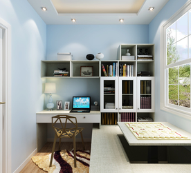 轻奢风格书房室内效果图