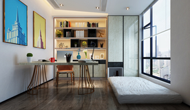 轻奢风格书房室内效果图