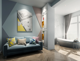 轻奢风格浴室室内效果图