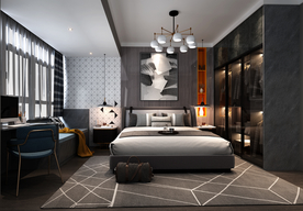 轻奢风格客厅室内效果图