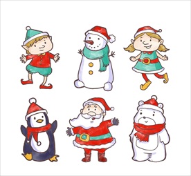 手绘圣诞节角色