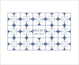 方块几何瓷砖图案