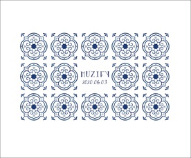 蓝色底纹瓷砖图案