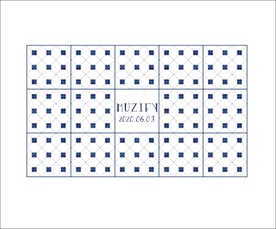 蓝色格纹瓷砖图案