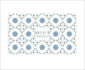 浅兰花卉瓷砖图案