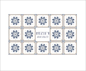 素雅花卉瓷砖图案